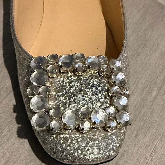 Kate Spade Silver Embellished Flats - Picture 6 of 7